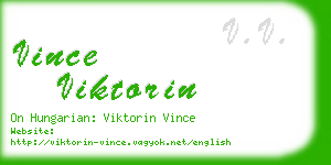 vince viktorin business card